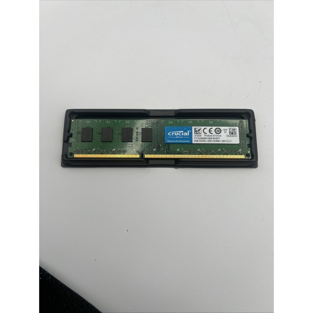 CRUCIAL 8GB DDR3L DESKTOP‎ RAM PC3L-1600 1Rx8 CT102464BD160B M16FP